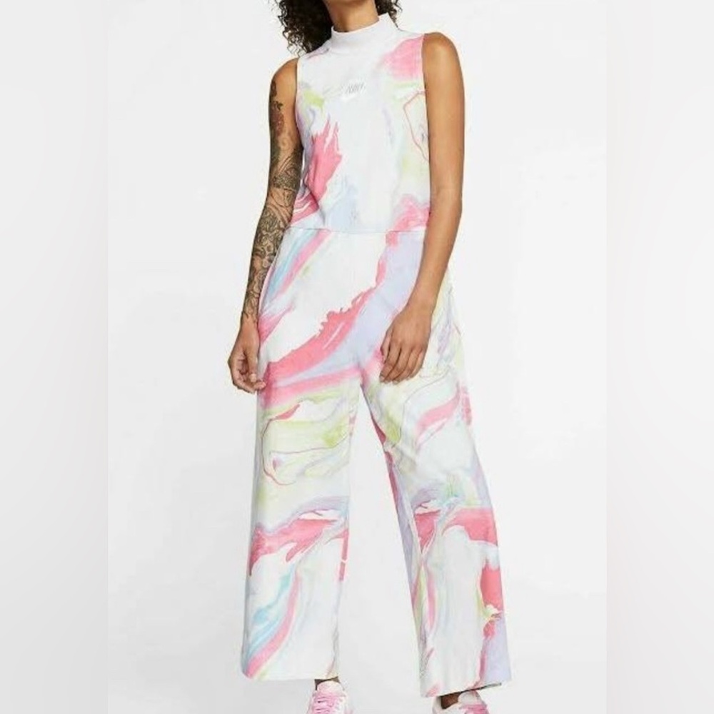 Nike Pink and Blue Jumpsuit Contemporary Style - Picture 2 of 5